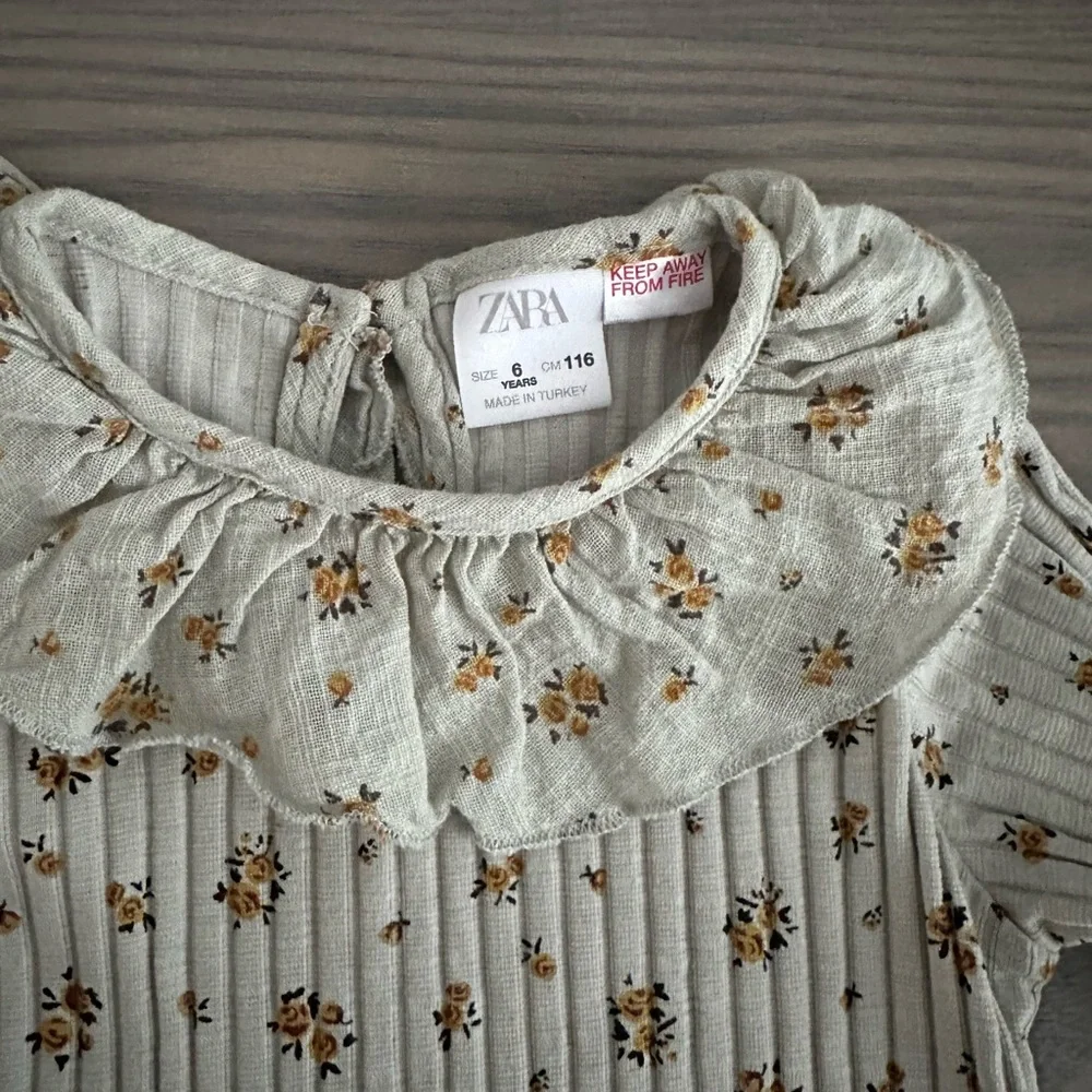 ZARA GIRLS RUFFLED FLORAL MATCHING SET